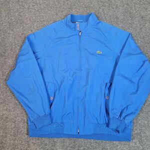 Vtg 80s Lacoste Izod Logo Mens Size L  Plaid Lined Zip Bomber Harrington